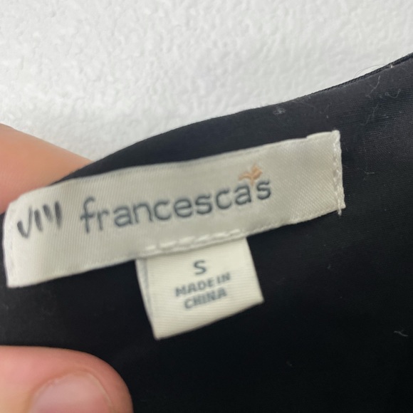 Francesca's Black & Gold Lace Strapless Cold Shoulder Open Back Shirt Size S - Picture 6 of 7